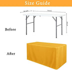 2 Pack Table Clothes for 6 Foot Rectangle Tables - Water Resistant Washable Fabric Polyester Rectangle Table, alternate view