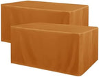 2 Pack Table Clothes for 6 FT Rectangle Tables, Bronze in 6FT | 2 Pack in Bronze
