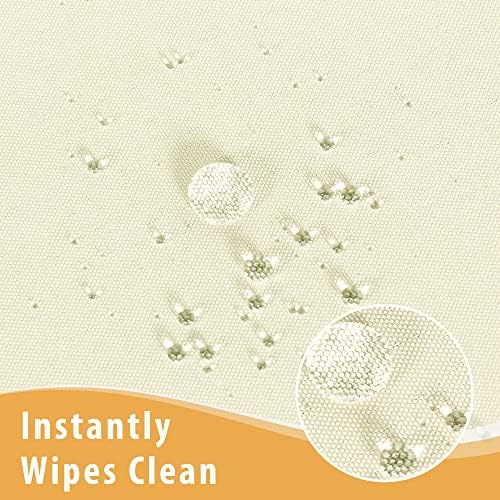 2 Pack Table Clothes for 8 Foot Rectangle Tables, Cream in 8FT | 2 Pack in Cream, alternate view 4