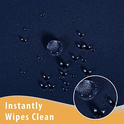 2 Pack Table Clothes for 8 Foot Rectangle Tables, Navy in 8FT | 2 Pack in Navy Blue, alternate view 4