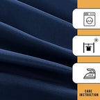 2 Pack Table Clothes for 8 Foot Rectangle Tables, Navy in 8FT | 2 Pack in Navy Blue, alternate view 6