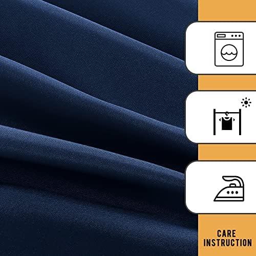 2 Pack Table Clothes for 8 Foot Rectangle Tables, Navy in 8FT | 2 Pack in Navy Blue, alternate view 6