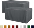 2 Pack Table Clothes for 8 Foot Rectangle Tables - Water Resistant Washable Fabric Polyester Rectangle Table