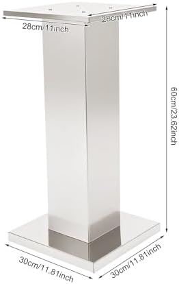 2 Pack Tall Silver Vases for Centerpieces, 23.6" Stainless Steel Column Geometric Centerpieces Wedding Flower, alternate view
