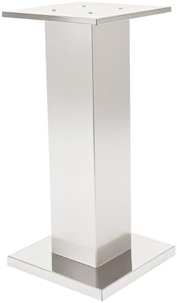 2 Pack Tall Silver Vases for Centerpieces, 23.6" Stainless Steel Column Geometric Centerpieces Wedding Flower, alternate view