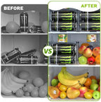 2 Pack Tall Skinny Can Organizer for Refrigerator, Stackable Large Soda Cans of 16oz & 17oz Beverage Energy, alternate view 6