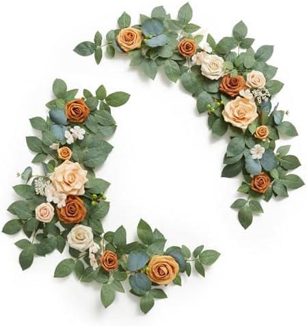 2 Pack Teal Blue Artificial Flower Garlands 2 FT