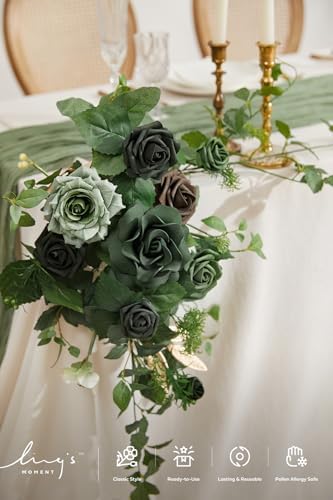 2 Pack Terracotta Floral Garland Wedding Arch Flowers, alternate view 4