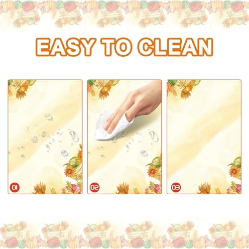 2 Pack Thanksgiving Tablecloths, Thanksgiving Decorations 54x108 Inch Plastic Table Cloth Rectangle Table, alternate view 6