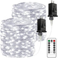 2 Pack Total 132FT 400 LED Fairy Lights with Remote, Plug in Twinkle Lights in Cool
