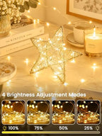 2 Pack Total 198FT 600 LED Fairy Lights with Remote, Plug in Twinkle Lights in Warm, alternate view 4
