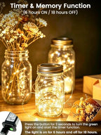 2 Pack Total 198FT 600 LED Fairy Lights with Remote, Plug in Twinkle Lights in Warm, alternate view 6
