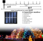2 Pack Total 400LED 132FT Halloween Solar String Outdoor Lights, 8 Modes Waterproof Halloween Lights for Bedroom, alternate