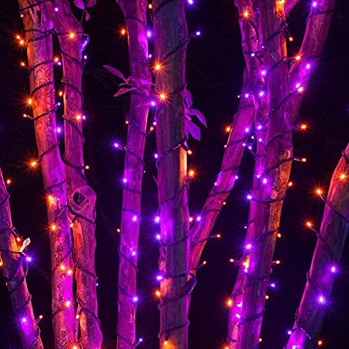 2 Pack Total 400LED 132FT Halloween Solar String Outdoor Lights, 8 Modes Waterproof Halloween Lights for Bedroom, alternate