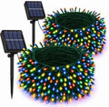 2 Pack Total 400LED 132FT Multi-Colored Christmas Solar String Outdoor Lights, Solar Powered with 8 Modes
