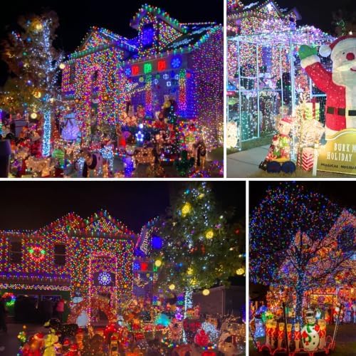 2 Pack Total 400LED 132FT Multi-Colored Christmas Solar String Outdoor Lights, Solar Powered with 8 Modes, alternate view 3