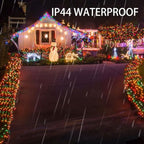 2 Pack Total 400LED 132FT Multi-Colored Christmas Solar String Outdoor Lights, Solar Powered with 8 Modes, alternate view 5