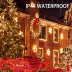 2 Pack Total 400LED 132FT Warm White Christmas Solar String Outdoor Lights, Solar Powered with 8 Modes, alternate view 5