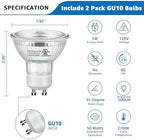 2 Pack Up Lights Indoor Floor Can Light Uplighting Indoor Spotlight with 2700K GU10 Bulb Accent Lighting Floor, alternate