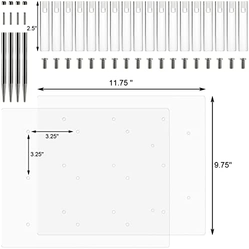 2 Pack Upgraded Donut Wall Display Stand - Clear Acrylic Donut Holder Board with 9 Pillars Rectangular Bagels, alternate view