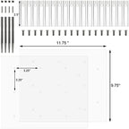 2 Pack Upgraded Donut Wall Display Stand - Clear Acrylic Donut Holder Board with 9 Pillars Rectangular Bagels, alternate view
