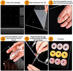2 Pack Upgraded Donut Wall Display Stand - Clear Acrylic Donut Holder Board with 9 Pillars Rectangular Bagels, alternate view