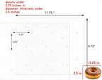 2 Pack Upgraded Donut Wall Display Stand - Clear Acrylic Donut Holder Board with 9 Pillars Rectangular Bagels, alternate view