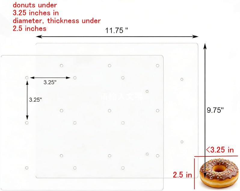 2 Pack Upgraded Donut Wall Display Stand - Clear Acrylic Donut Holder Board with 9 Pillars Rectangular Bagels, alternate view