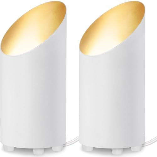 2 Pack Uplighting Indoor Floor Can Light, 5W Up Lights with 2700K LED GU10 Bulbs, Uplights Floor Spot Lights