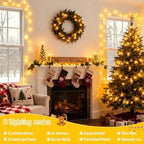2 Pack Warm White Christmas Lights Indoor, Total 200 LED 66FT, alternate view 4