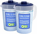 2-Pack Water Pitcher with Lid 1 Gallon Pitcher - Navy in Navy
