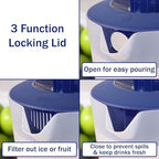 2-Pack Water Pitcher with Lid 1 Gallon Pitcher - Navy in Navy, alternate view 3