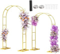 2 Pack Wedding Arch Backdrop Stand (7.2FT/6FT) Metal Frame with Base
