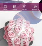 2 Pack White 4 Tier Cupcake Stand Tower, Cardboard Holder for Parties (White) in White, alternate view 5