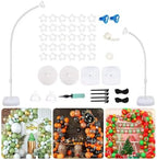 2-Pack White Balloon Arch Kit 8.2FT&5FT Bending Balloon Arch Frame in Whtie-a