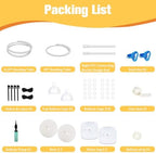 2-Pack White Balloon Arch Kit 8.2FT&5FT Bending Balloon Arch Frame in Whtie-a, alternate view 3