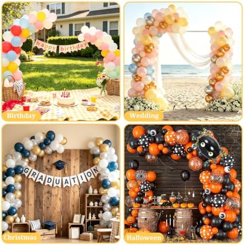 2-Pack White Balloon Arch Kit 8.2FT&5FT Bending Balloon Arch Frame in Whtie-a, alternate view 6