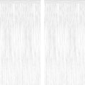 2 Pack White Foil Curtain Streamer Decorations