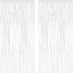 2 Pack White Foil Curtain Streamer Decorations