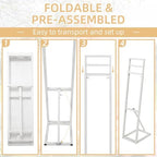 2 Pack White Metal Wedding Backdrop Stand, Adjustable Metal Arch Backdrop Stand with Foldable Base & Weight Bag, alternate