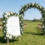 2 Pack White Rose Garland, 11.2 Ft Artificial Flower Vines for Decor in White, alternate view 4
