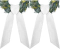 2 Pack White Wreath Sash for Front Door - 3.3" W x 52.8" L White Plain Wreath Accessories for Easter Weddings