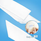 2 Pack White Wreath Sash for Front Door - 3.3" W x 52.8" L White Plain Wreath Accessories for Easter Weddings, alternate view