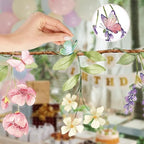2 Pack Wildflower Garland, Wildflower Party Decorations, alternate view 2