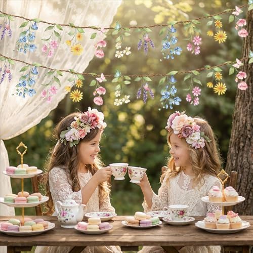 2 Pack Wildflower Garland, Wildflower Party Decorations, alternate view 5