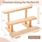 2 Pack Wood Cakesicle Stand Cake Pop Stand Display for Wedding Baby Shower in nature wood, alternate view 3