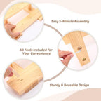 2 Pack Wood Cakesicle Stand Cake Pop Stand Display for Wedding Baby Shower in nature wood, alternate view 4