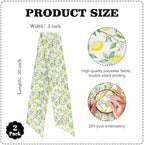 2 Pack Yellow Lemon Wreath Sashes for Front Door, Matching Italian Summer Lemon Grove Ribbon Pair, 55 Inch, alternate view 2