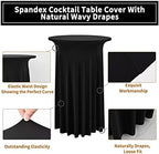 2 Packs Black Round Cocktail Table Skirt 24"x 43", alternate view 4