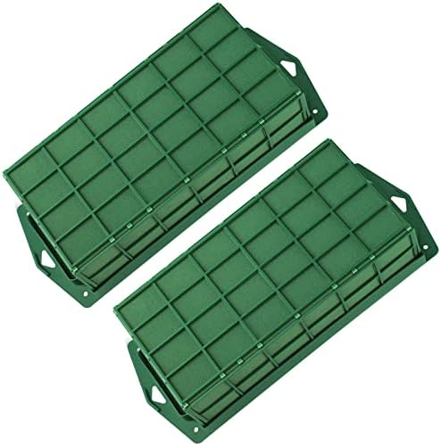 2 Packs Floral Foam Cage Rectangle Flower Cage Holders with Floral Foam Flower Arrangement Supplies for Fresh